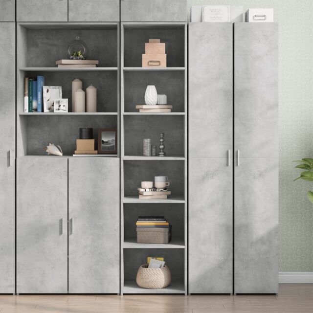 Berkfield Home Highboard Concrete Grey 45x41x185 cm Engineered Wood - Size: 45 x 41 x 185 cm - image 1