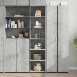 Berkfield Home Highboard Concrete Grey 45x41x185 cm Engineered Wood - Size: 45 x 41 x 185 cm