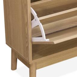 sweeek Scandi-style shoe cabinet with wood effct in Beige - thumbnail 6