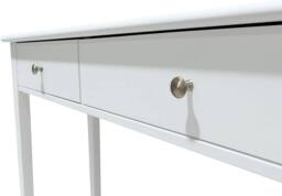 SAXONY White Console Table with Drawers Narrow Hallway Storage Unit - thumbnail 3