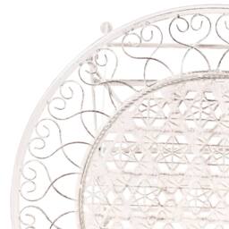 Wyld and Coco Provencal Beige Iron Round Bar Table for 2 - thumbnail 7