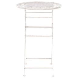 Wyld and Coco Provencal Beige Iron Round Bar Table for 2 - thumbnail 4