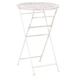 Wyld and Coco Provencal Beige Iron Round Bar Table for 2 - thumbnail 2