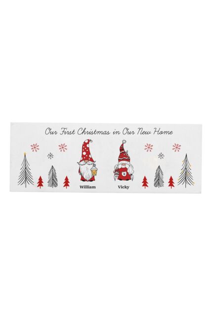 Personalised Memento Company Personalised Gonk Family Mantle Christmas Decoration in White - image 1