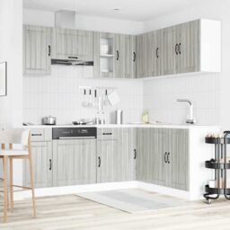 Berkfield Home 11 Piece Kitchen Cabinet Set Kalmar Grey Sonoma Engineered Wood - thumbnail 3