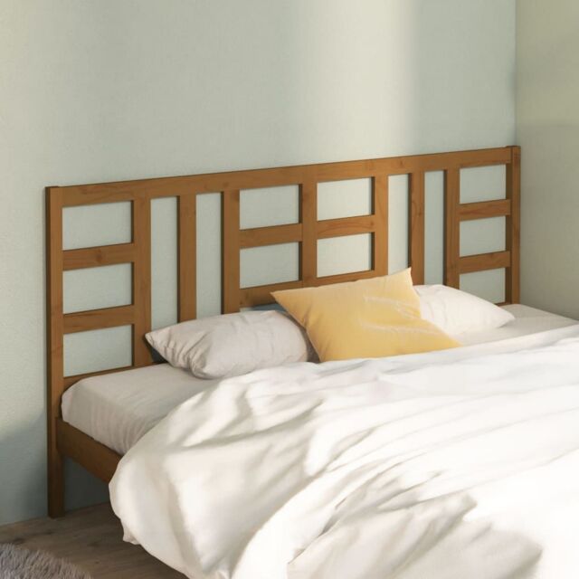 Berkfield Home Bed Headboard Honey Brown 206x4x100 cm Solid Wood Pine - Size: 206 x 4 x 100 cm - image 1