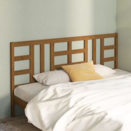 Berkfield Home Bed Headboard Honey Brown 206x4x100 cm Solid Wood Pine - Size: 206 x 4 x 100 cm - thumbnail 1