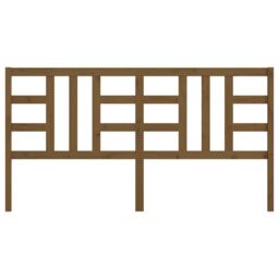 Berkfield Home Bed Headboard Honey Brown 206x4x100 cm Solid Wood Pine - Size: 206 x 4 x 100 cm - thumbnail 3
