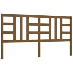 Berkfield Home Bed Headboard Honey Brown 206x4x100 cm Solid Wood Pine - Size: 206 x 4 x 100 cm - thumbnail 2