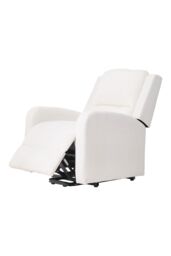 Living and Home Single Sofa Recliner Armchair Reclining Chair with Massage & Heat in White - thumbnail 6