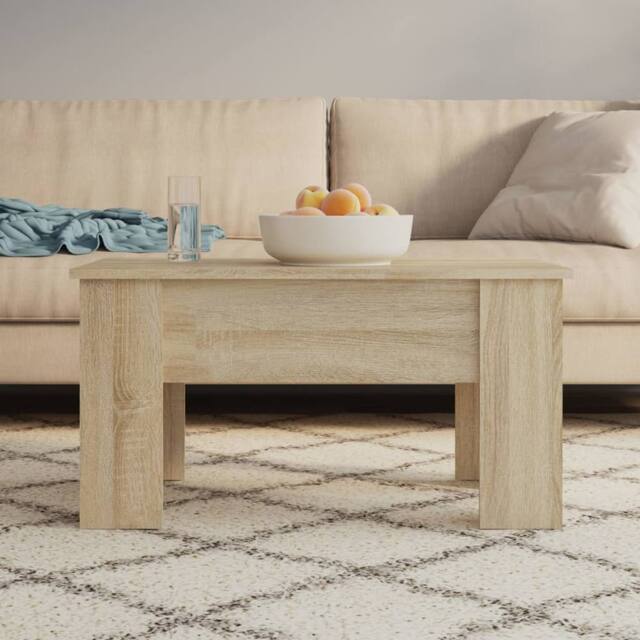 Berkfield Home Coffee Table Sonoma Oak 79x49x41 cm Engineered Wood in Brown - Size: 79 x 49 x 41 cm - image 1