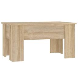 Berkfield Home Coffee Table Sonoma Oak 79x49x41 cm Engineered Wood in Brown - Size: 79 x 49 x 41 cm - thumbnail 2