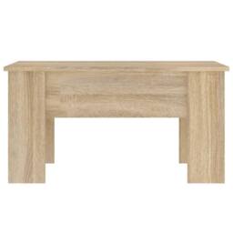 Berkfield Home Coffee Table Sonoma Oak 79x49x41 cm Engineered Wood in Brown - Size: 79 x 49 x 41 cm - thumbnail 3