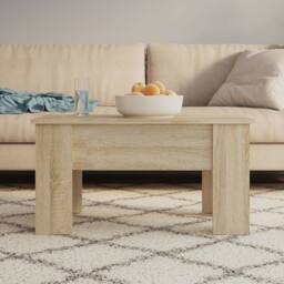 Berkfield Home Coffee Table Sonoma Oak 79x49x41 cm Engineered Wood in Brown - Size: 79 x 49 x 41 cm - thumbnail 1