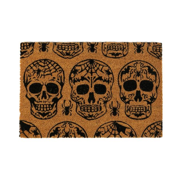 Nicola Spring Halloween Coir Door Mat - 60 x 40cm - Day of the Dead - Size: 40 cm x 60 cm - image 1