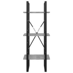 Berkfield Home Decorative 3-Tier Book Cabinet Concrete Grey 40x30x105 cm Enginee - Size: 40 x 30 x 105 cm - thumbnail 5