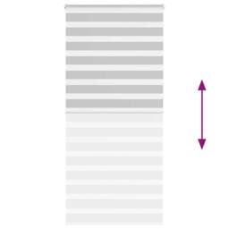 Berkfield Home Elegant Zebra Blind Light Grey 110x230 cm Fabric Width 105.9 cm P - thumbnail 5