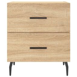 Berkfield Home Bedside Cabinets 2 pcs Sonoma Oak 40x35x47.5 cm Engineered Wood in Brown - thumbnail 6