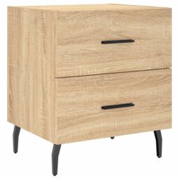 Berkfield Home Bedside Cabinets 2 pcs Sonoma Oak 40x35x47.5 cm Engineered Wood in Brown - thumbnail 5