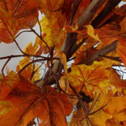Leaf 125cm Extra Large Artificial Autumn Maple Acer Tree in Orange - thumbnail 6