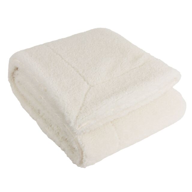 Yard Olann Faux Shearling Throw in Ecru - Size: 130 cm x 180 cm - image 1