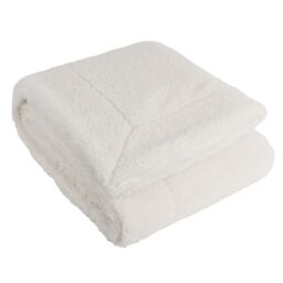 Yard Olann Faux Shearling Throw in Ecru - Size: 130 cm x 180 cm - thumbnail 4