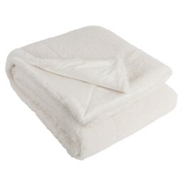 Yard Olann Faux Shearling Throw in Ecru - Size: 130 cm x 180 cm - thumbnail 5