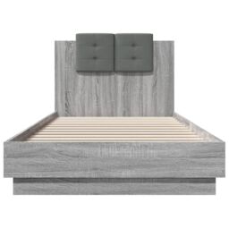 Berkfield Home Bed Frame without Mattress Grey Sonoma 100x200 cm - thumbnail 4