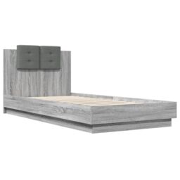 Berkfield Home Bed Frame without Mattress Grey Sonoma 100x200 cm - thumbnail 3