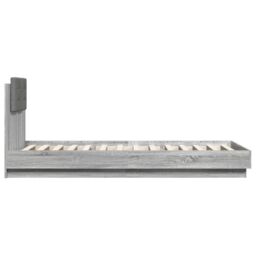 Berkfield Home Bed Frame without Mattress Grey Sonoma 100x200 cm - thumbnail 5
