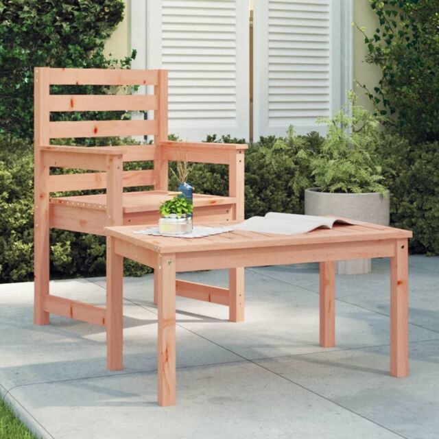 Berkfield Home Garden Table 82.5x50.5x45 cm Solid Wood Douglas in Brown - image 1