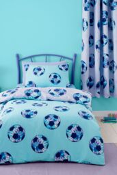 Catherine Lansfield 'Tie Dye Football' Reversible Duvet Cover Set in Lilac - Size: Double - thumbnail 2