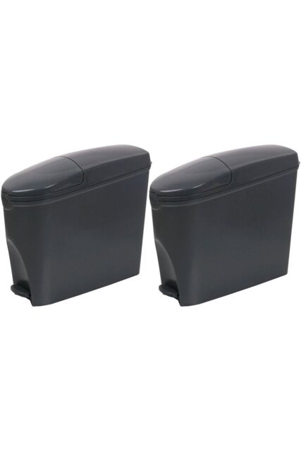ProKleen Grey Pedal Operated Toilet Sanitary Bin 2 x 20 Litre Capacity - image 1