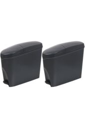 ProKleen Grey Pedal Operated Toilet Sanitary Bin 2 x 20 Litre Capacity - thumbnail 1