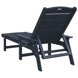 Berkfield Home Sun Loungers 2 pcs Navy Blue 162x53x98.5 cm HDPE - thumbnail 6