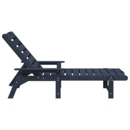 Berkfield Home Sun Loungers 2 pcs Navy Blue 162x53x98.5 cm HDPE - thumbnail 5