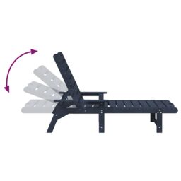 Berkfield Home Sun Loungers 2 pcs Navy Blue 162x53x98.5 cm HDPE - thumbnail 9