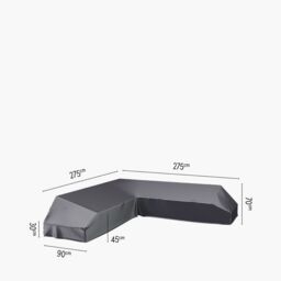 Ruma AeroCover Platform L-Shaped Sofa W275xW275xD90xH70cm in Dark Grey - Size: 1 Pack - thumbnail 6