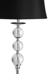 Orsina Modern Floor Lamp With Stainless Steel Pole, Floor Light With Chrome Stem, Monochrome Crystal Orbs Lamp in Silver - thumbnail 3