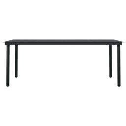 Berkfield Home 9 Piece Garden Dining Set Black - thumbnail 5