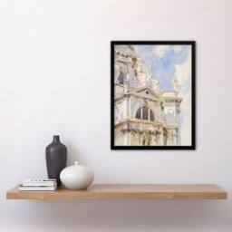 "Artery8 La Salute Church Venice Watercolour Sargent Framed Wall Art Print - Size: W12"" x H16""" - thumbnail 4