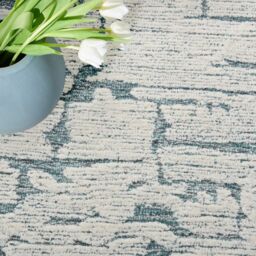 The Rug Shop UK Teal Handmade Wool Abstract Luxurious Easy To Clean Area Rug - Size: 240 cm x 300 cm - thumbnail 4
