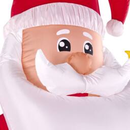 Wyld and Coco Outdoor LED Santa Inflatable Christmas Figure Prelit Red Fabric - thumbnail 7