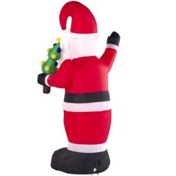 Wyld and Coco Outdoor LED Santa Inflatable Christmas Figure Prelit Red Fabric - thumbnail 6