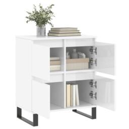 Berkfield Home Sideboard High Gloss White 60x35x70 cm Engineered Wood - Size: 60 x 35 x 70 cm - thumbnail 4