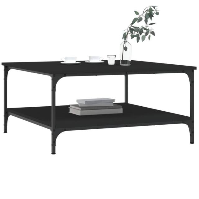 Berkfield Home Decorative Coffee Table Black 80x80x40 cm Engineered Wood - Size: 80 x 80 x 40 cm - image 1