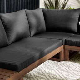 FurnitureboxUK Brisa Solid Wood 8 Seat Outdoor Sofa Set in Walnut - thumbnail 5