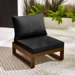 FurnitureboxUK Brisa Solid Wood 8 Seat Outdoor Sofa Set in Walnut - thumbnail 8