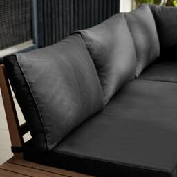 FurnitureboxUK Brisa Solid Wood 8 Seat Outdoor Sofa Set in Walnut - thumbnail 4