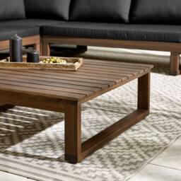 FurnitureboxUK Brisa Solid Wood 8 Seat Outdoor Sofa Set in Walnut - thumbnail 7